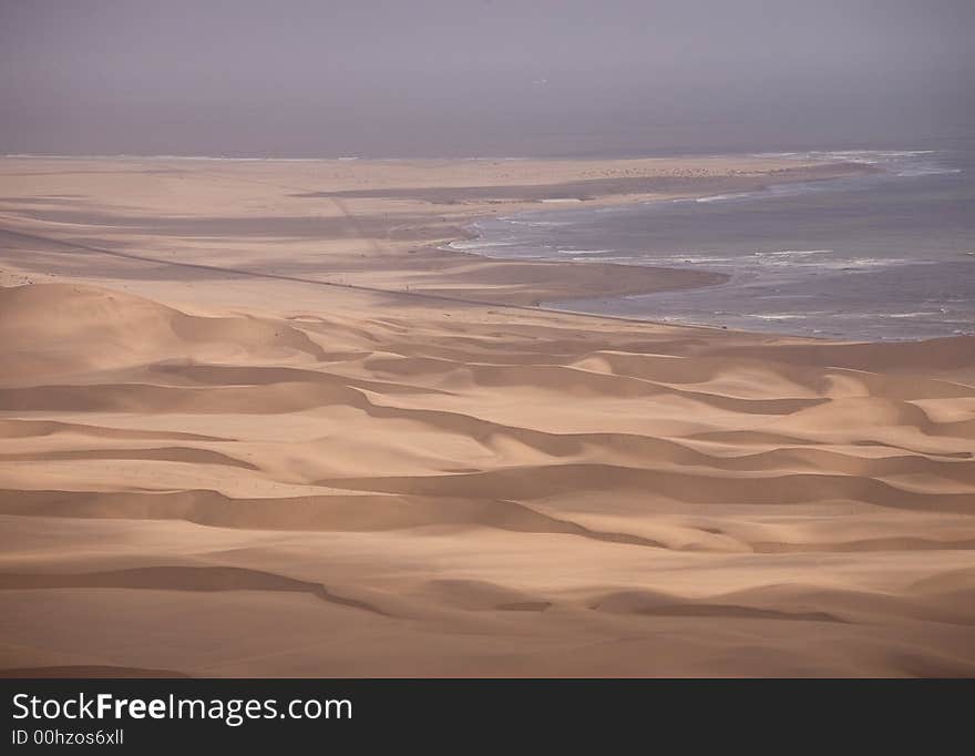 Sand dunes in Africa, desert