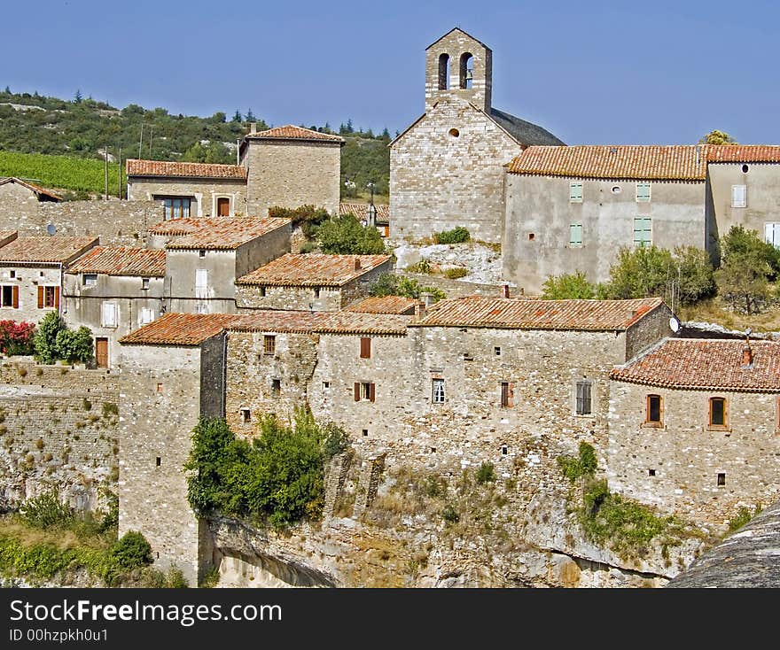 The village Minerve in the Languedoc in South France