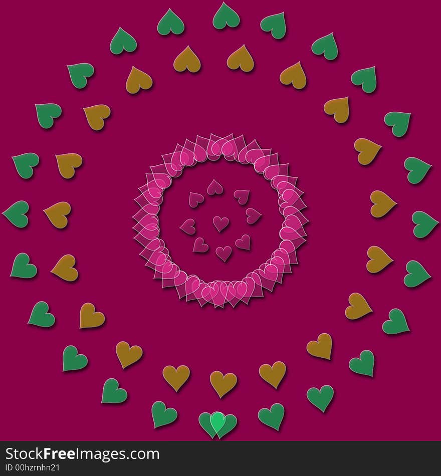 Heart Rangoli