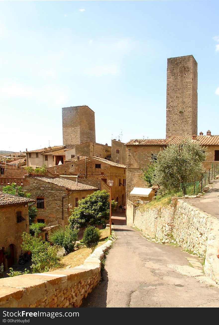 the Towers in san-gimignano city