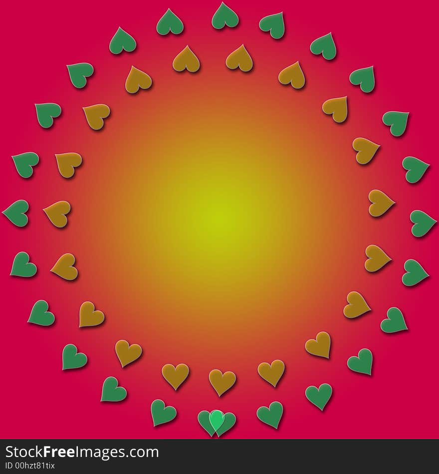 Heart rangoli