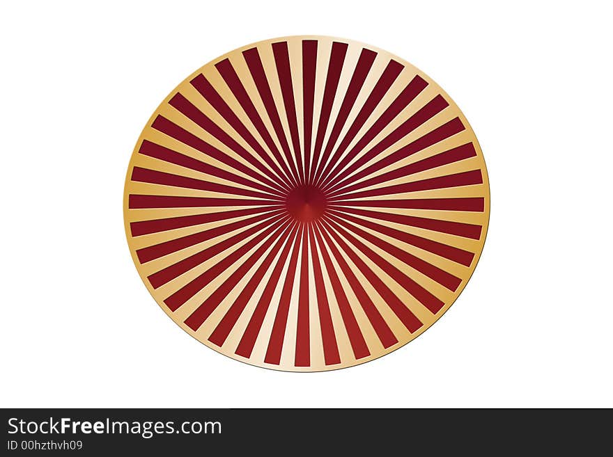 A circle targeted and designed in a white background. A circle targeted and designed in a white background