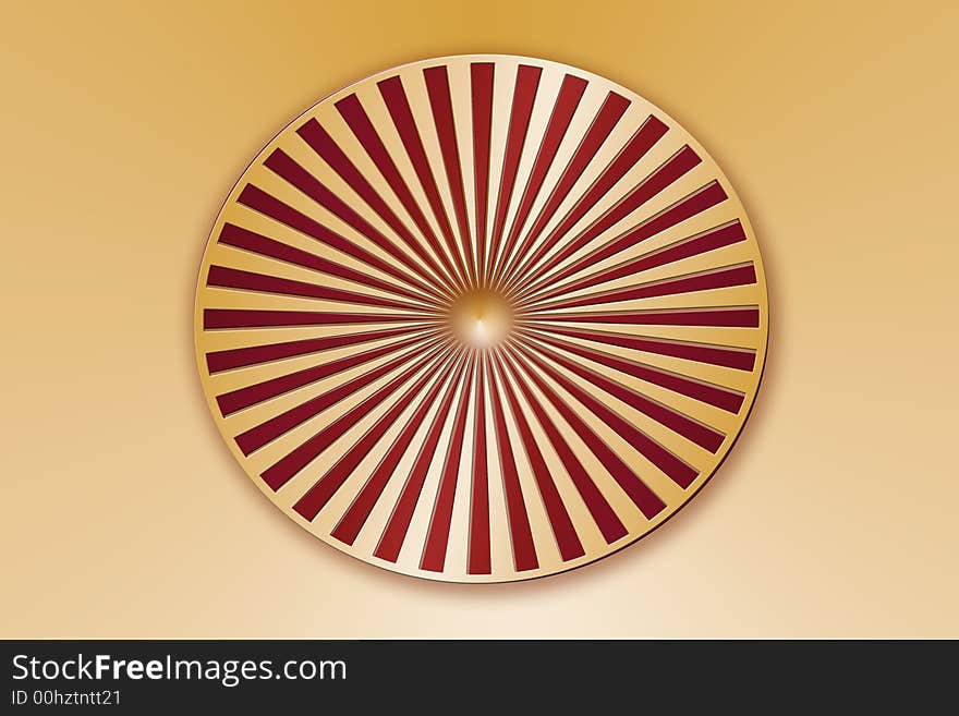 A circle targeted and designed in a white background. A circle targeted and designed in a white background