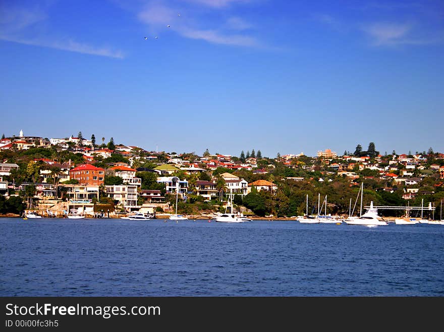 Stock photo of a seaside residential at Rose Bay, Sydney. Stock photo of a seaside residential at Rose Bay, Sydney