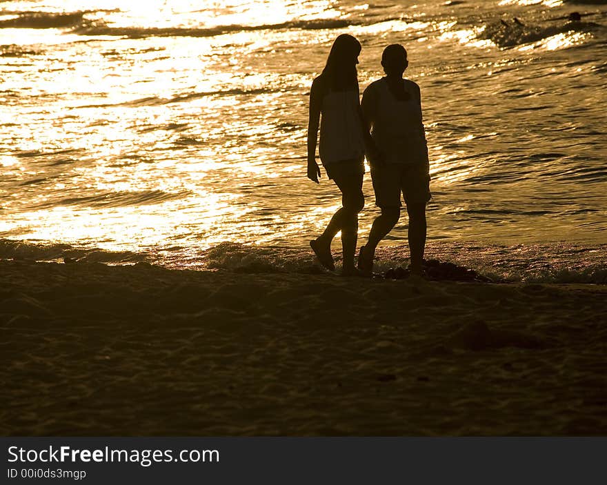 Sunset sea summer  landscape from Baltic Sea Poland