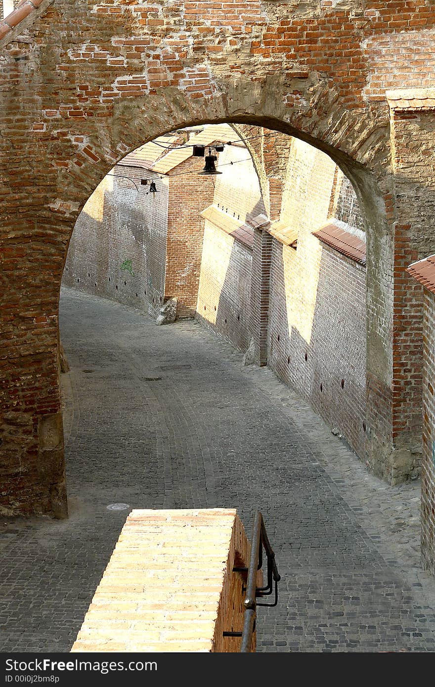 An old street in Sibiu, Transilvania