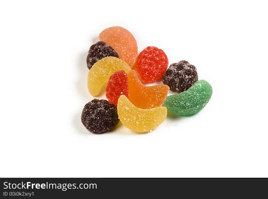 A composition of gel candies