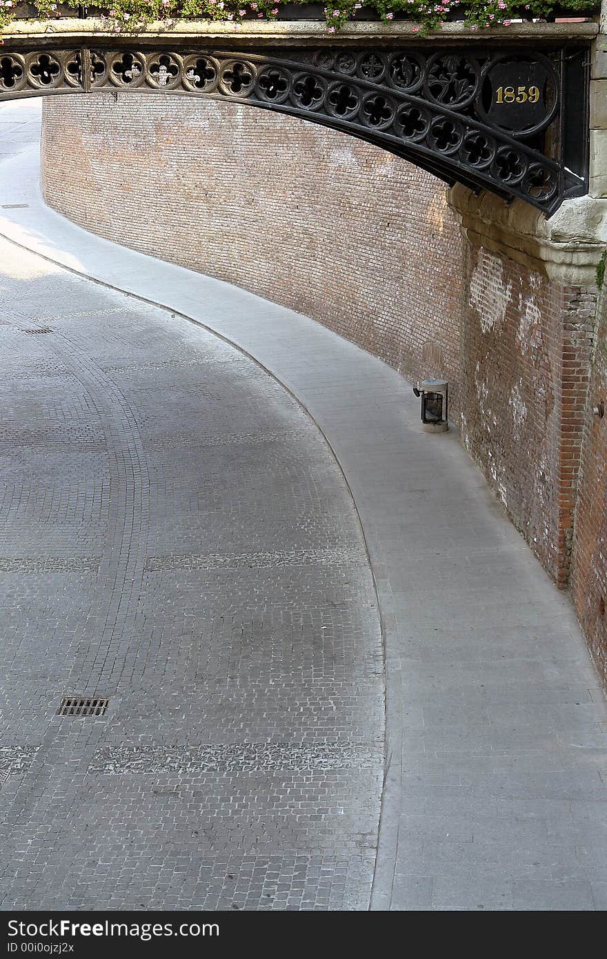 An old street in Sibiu, Transilvania