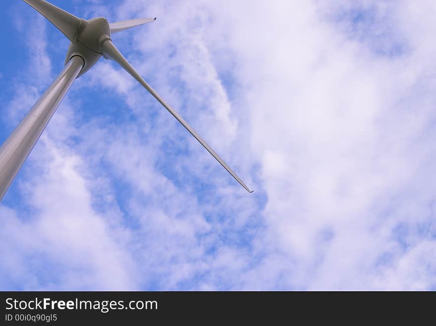 Abstract shot of a wind turbine