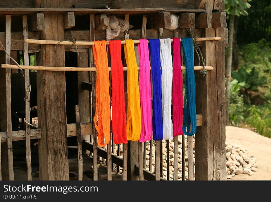 Close up of colorful fabric