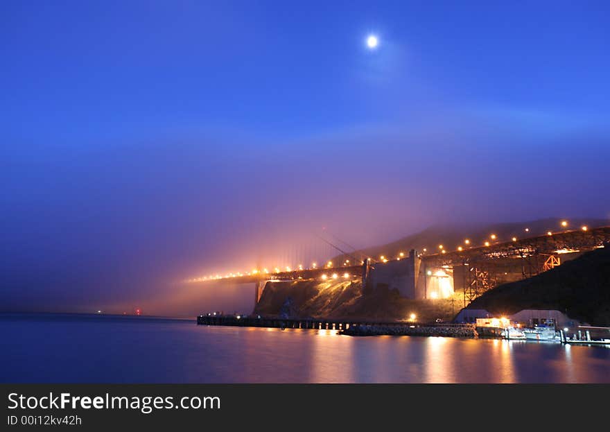 Golden Gate Bridge At Dusk