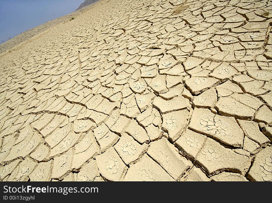 Dry desert in red sea region