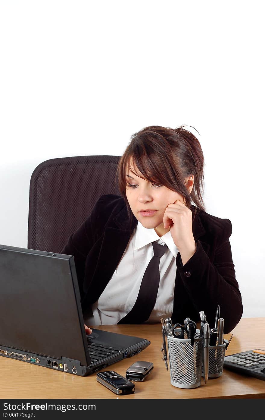 Businesswoman at desk 16