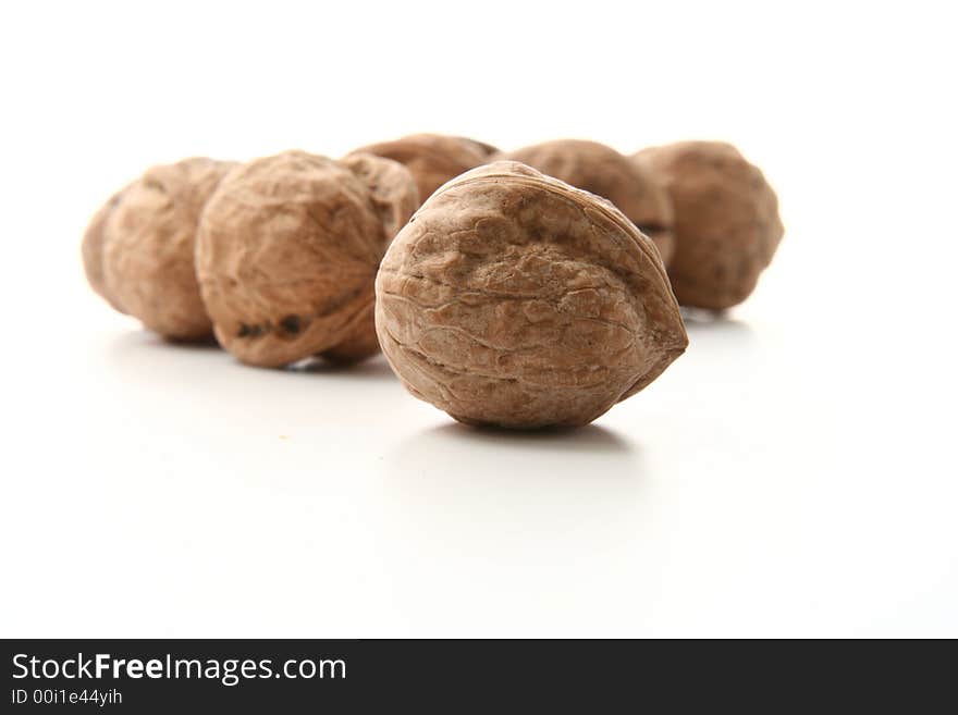 Nut Ingredient Isolated in White background