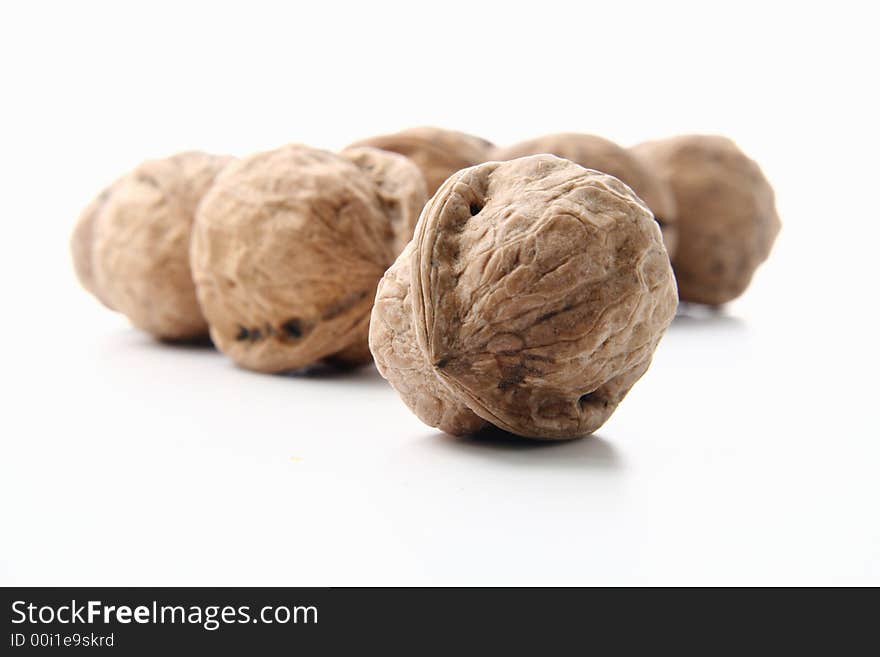 Nut Ingredient Isolated in White background