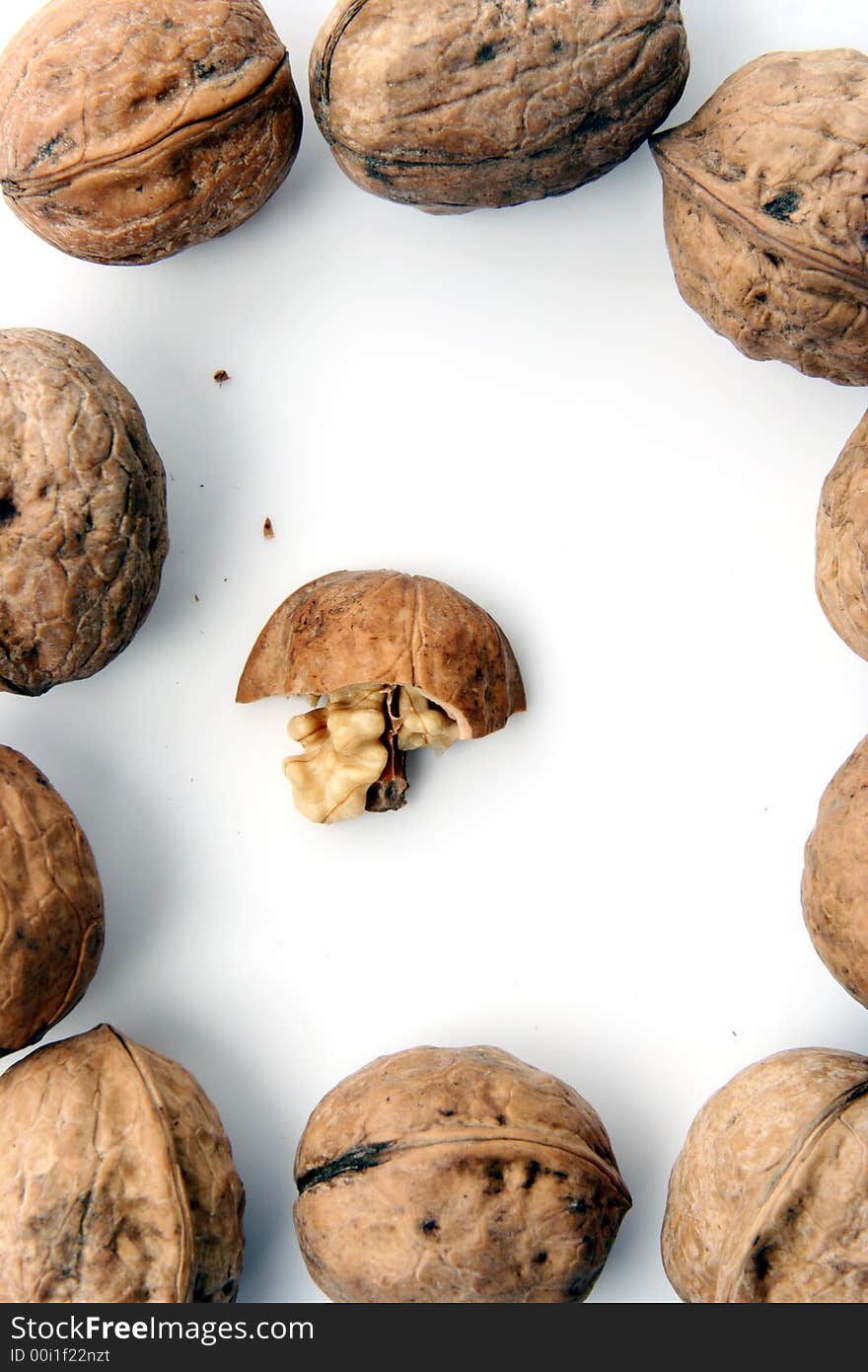 Nut Ingredient Isolated in White background