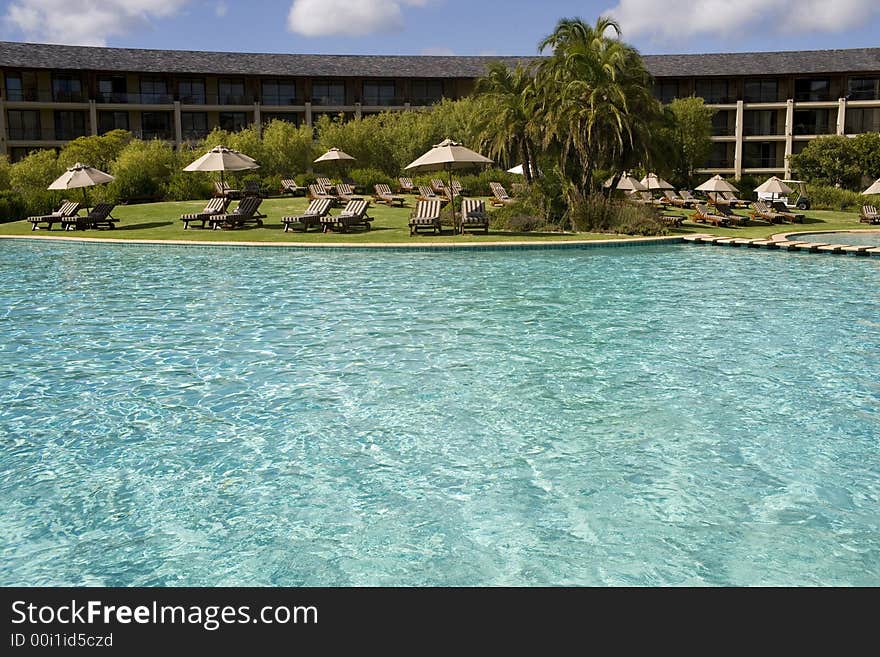 Swimming pool in south african resort