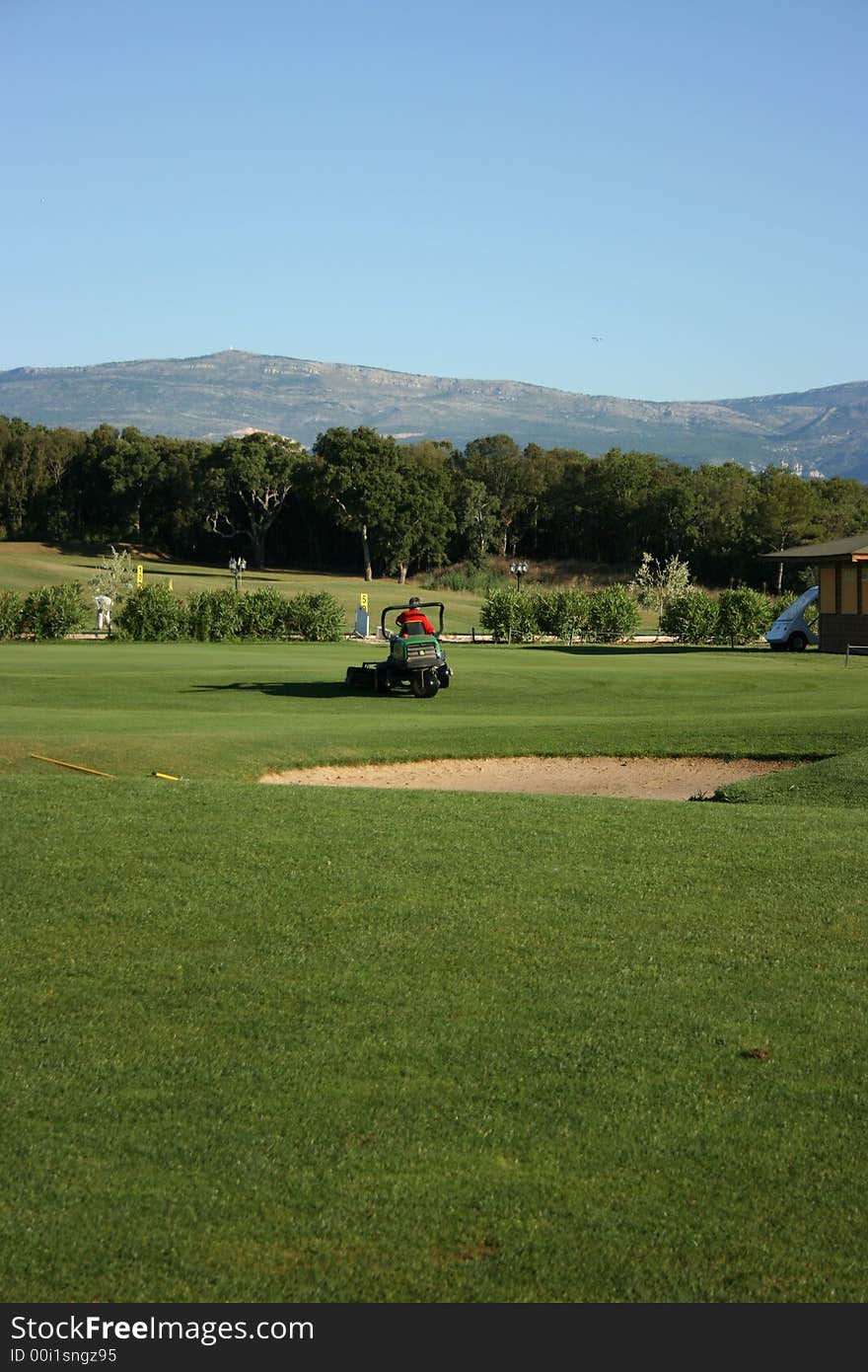 Lawn-mower of golf field