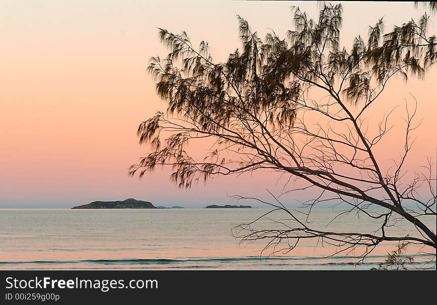An idylllic dusk marks the end of another magnificent day at Emu Park, on the Capricorn Coast, in Central Queensland, Australia.
