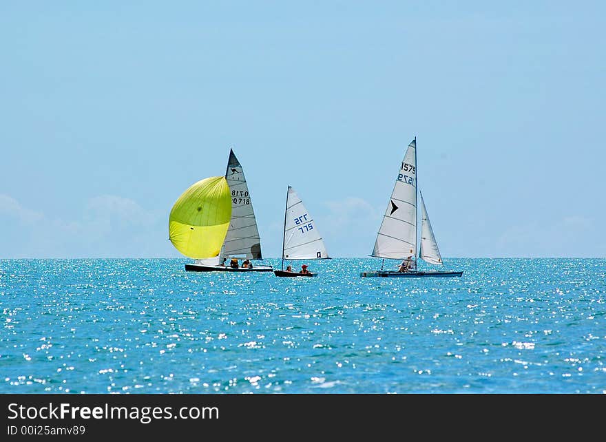 Sailing in calm water