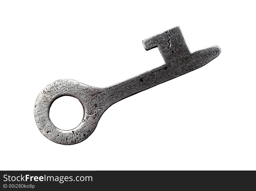 An image of an old metal key. An image of an old metal key