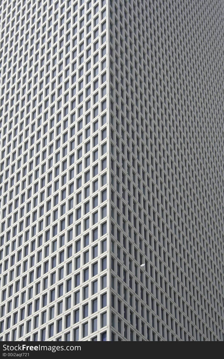 Multiple window pattern on hotel facade