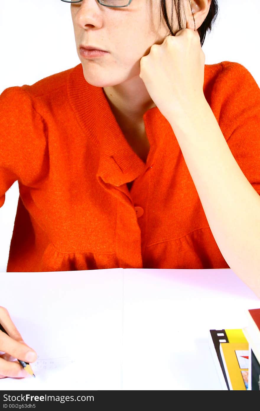 Female university student smiling and have some notebooks