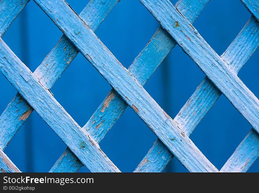 Blue fence close-up, may be used as background