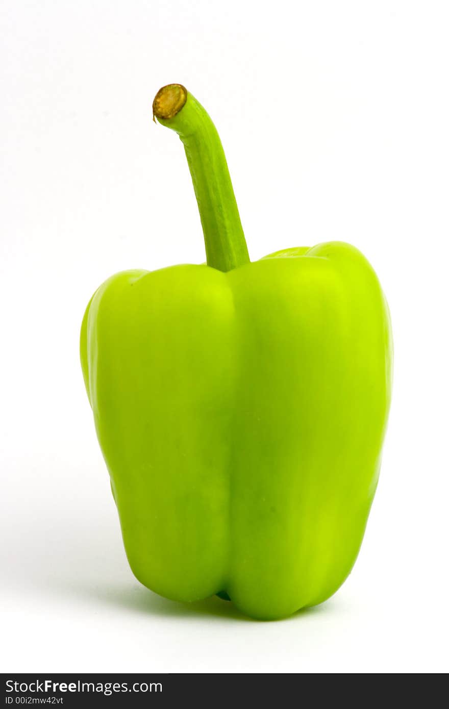 Green pepper isolated on the white background