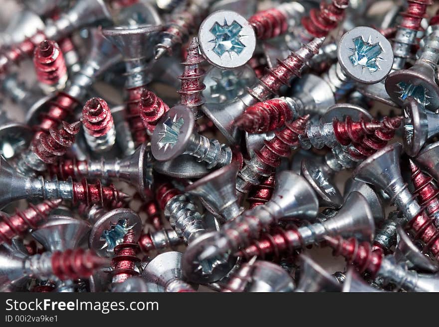 Close-up of screws