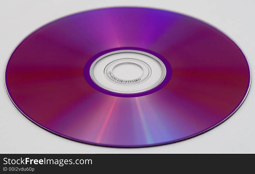 Close-up of a single dvd recordable. Close-up of a single dvd recordable