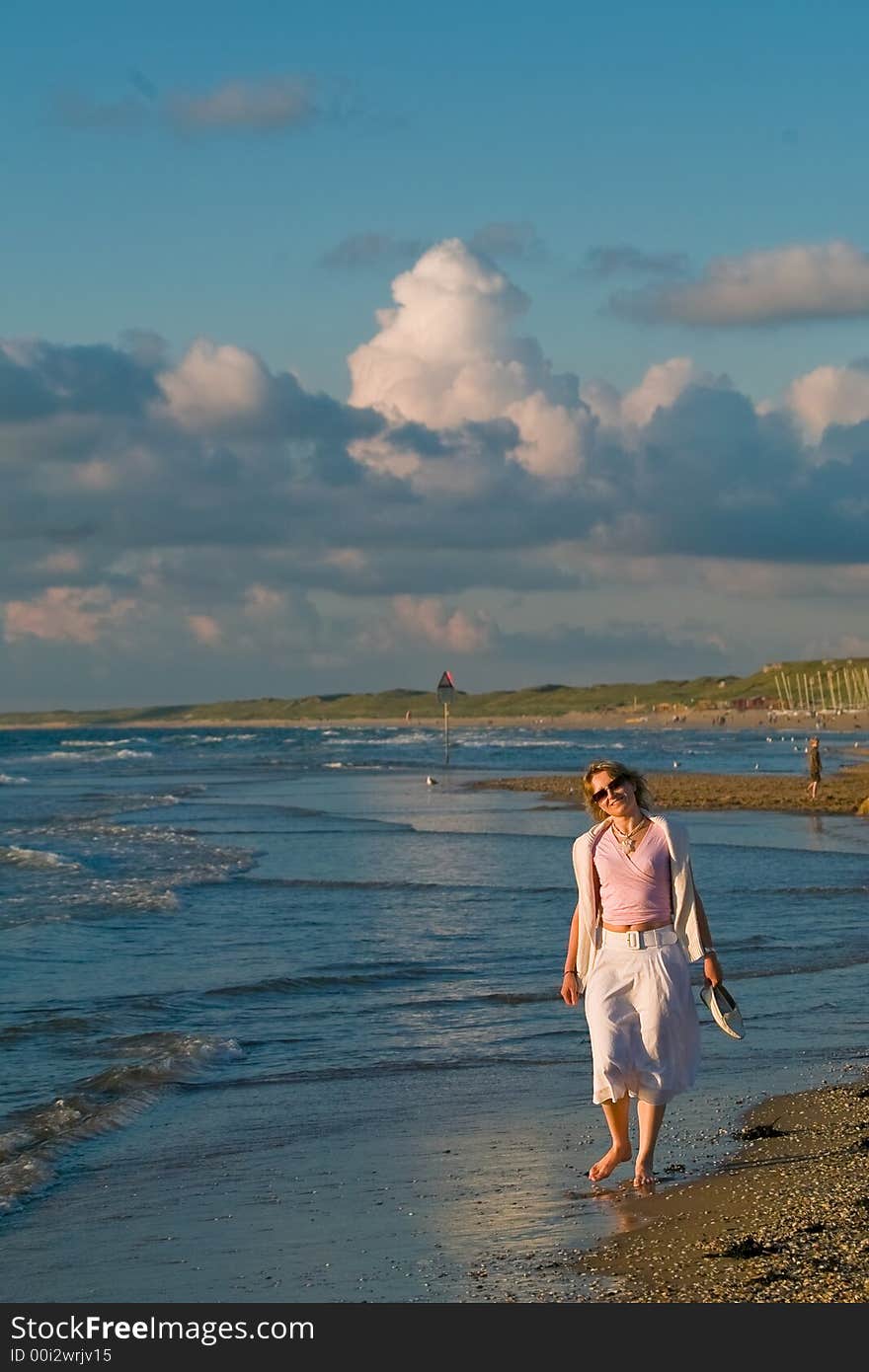 Attractive blond girl at the seaside. Attractive blond girl at the seaside