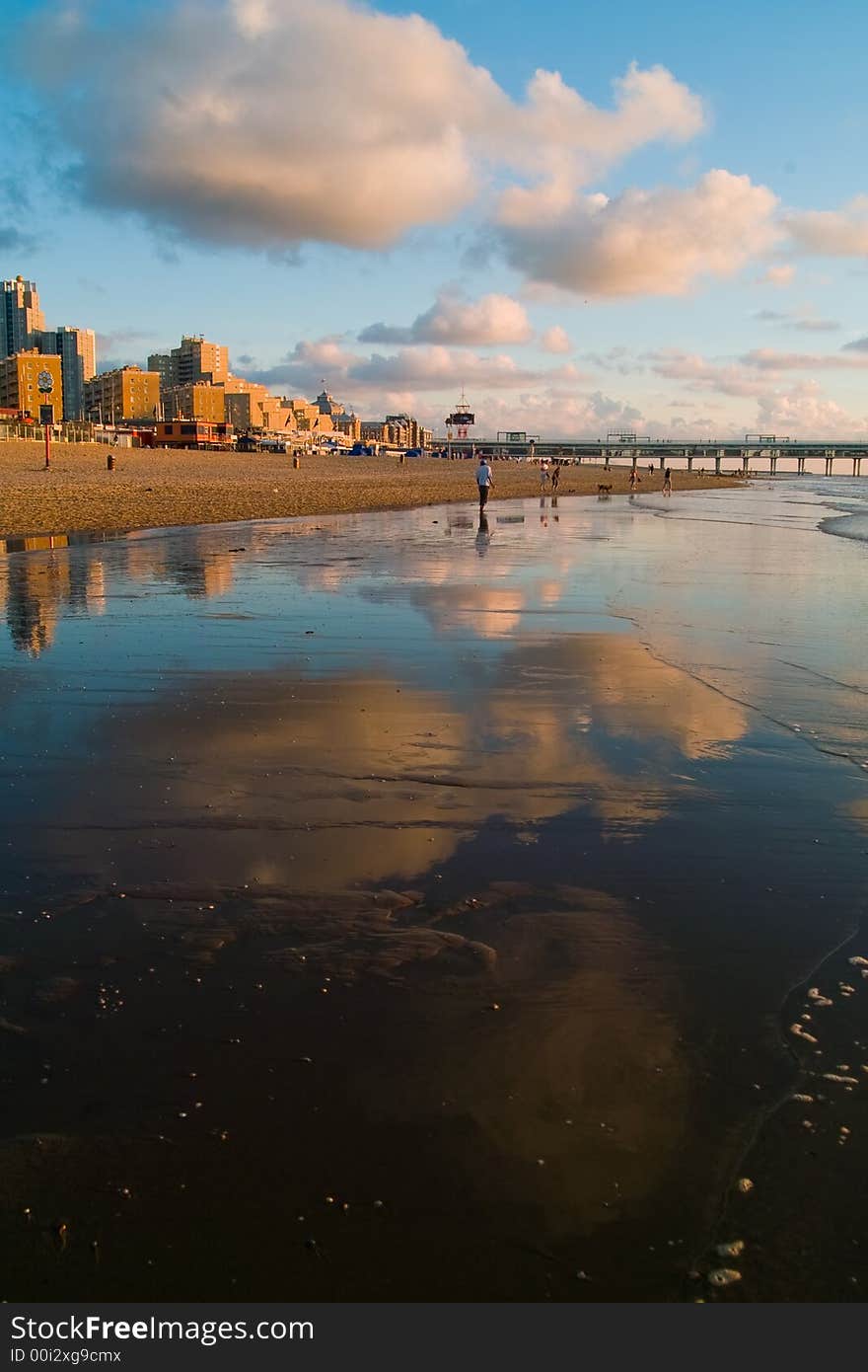 Cityscape on dutch seaside in scheveningen. Cityscape on dutch seaside in scheveningen