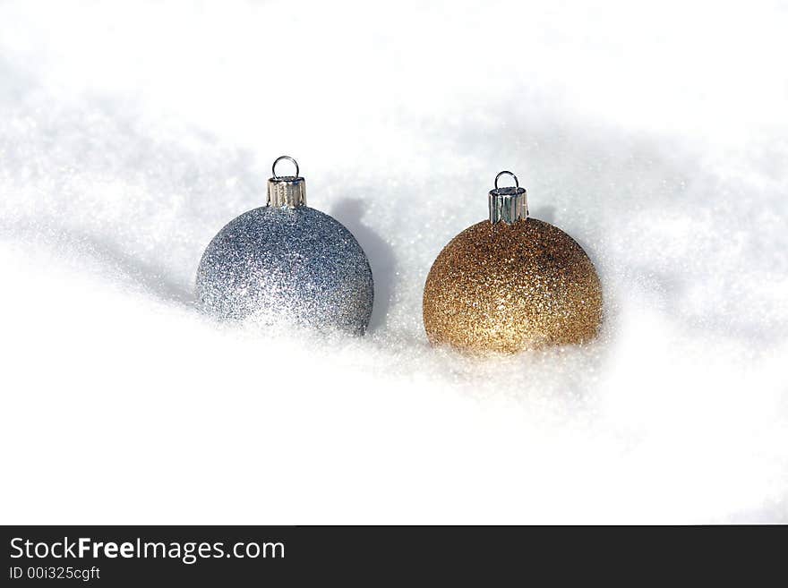 Christmas Bulbs Isolated on White