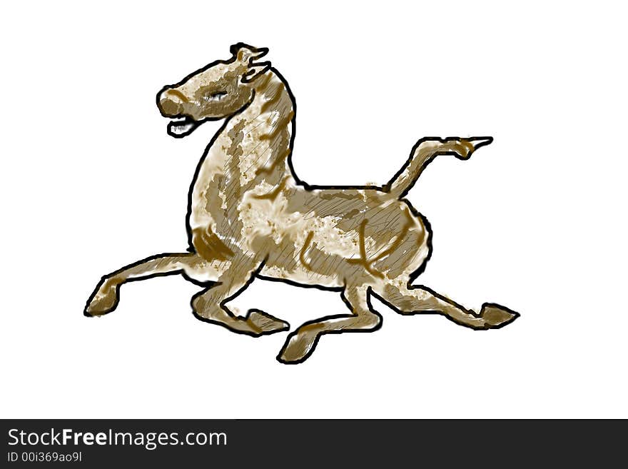 Running horse