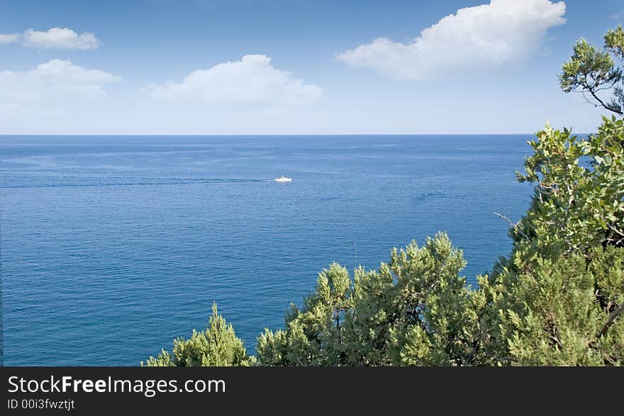 Seascape and  yachts