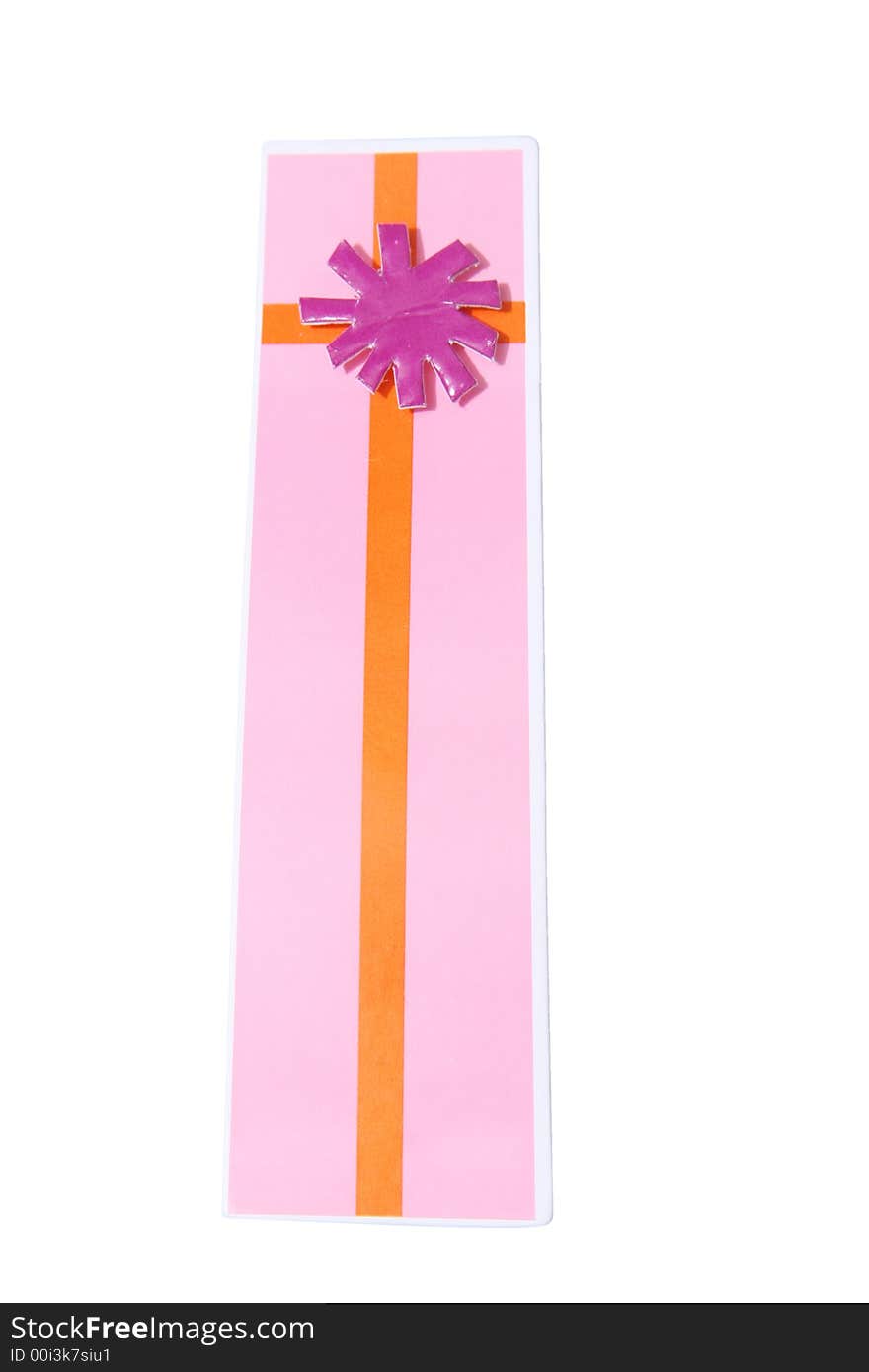 A paper cutout of a wrapped gift, isolated on white with clipping path. A paper cutout of a wrapped gift, isolated on white with clipping path