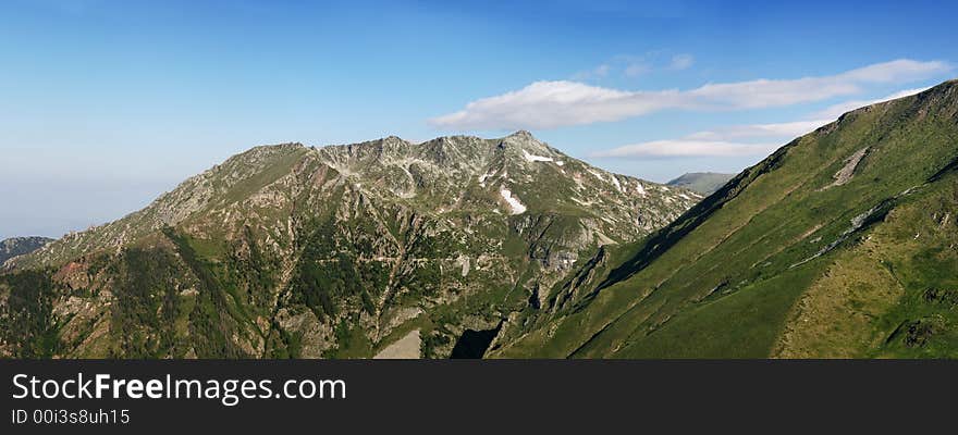 Mountain peaks panorama