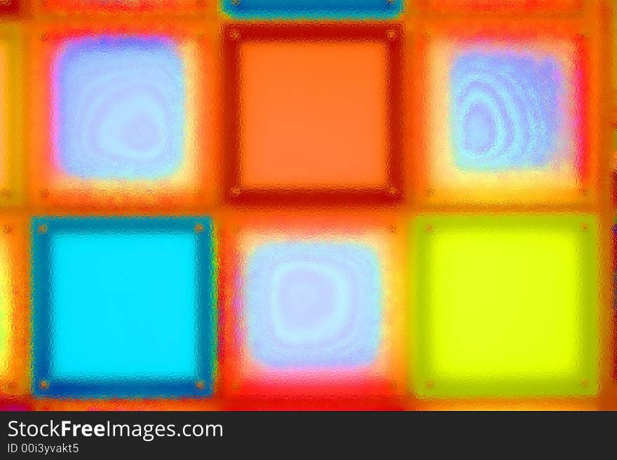 Vivid Colored Luminous Squares