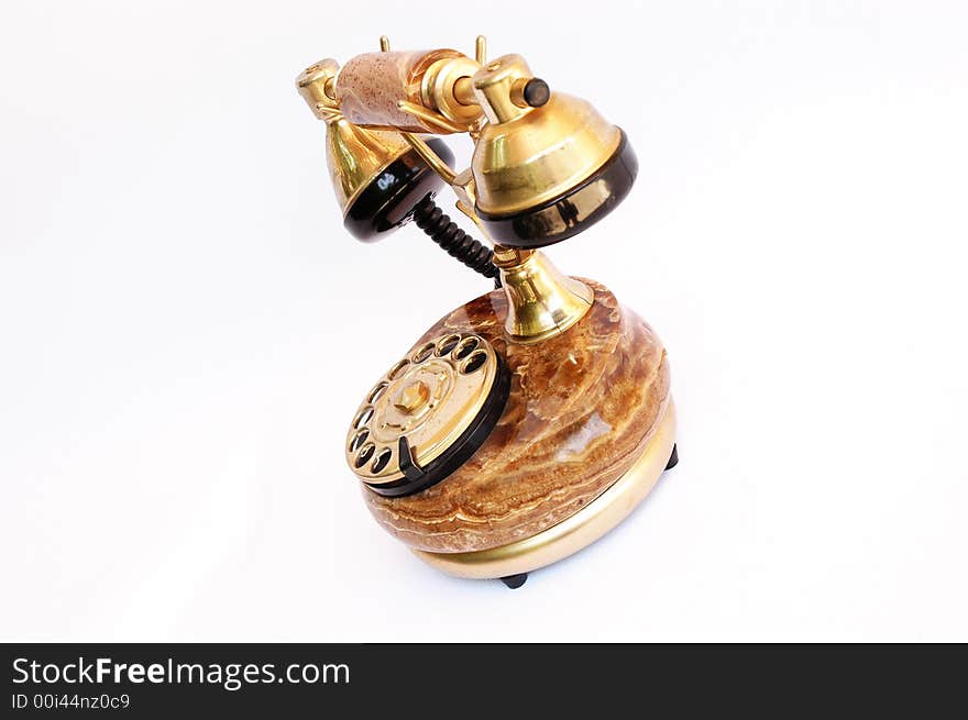 Old gold telephone