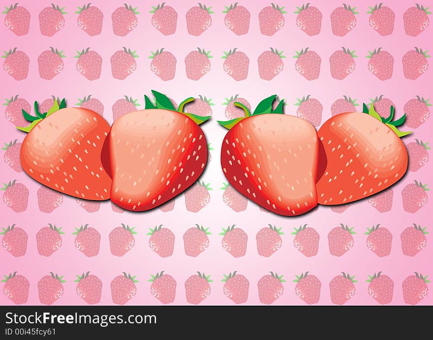 Strawberries ground