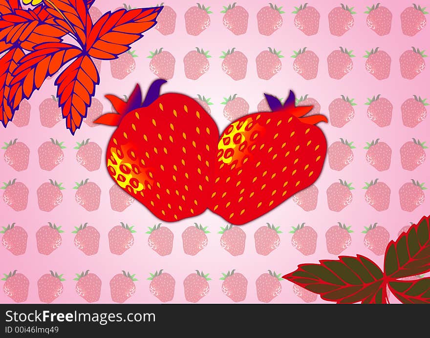 Strawberries Texture poster