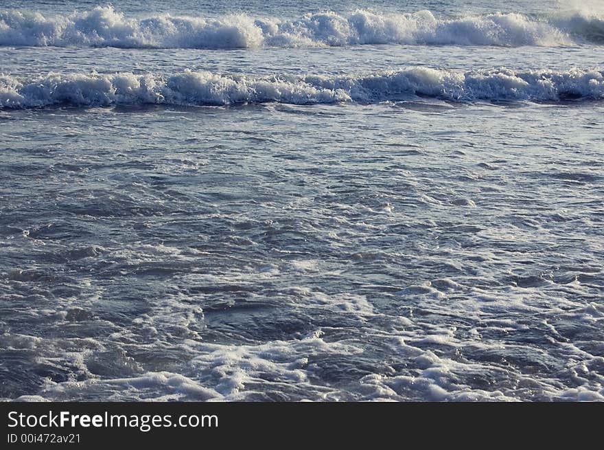 Blue sea with huge waves. Blue sea with huge waves