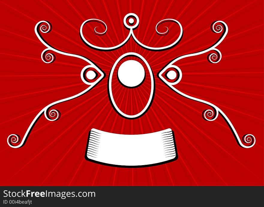 Red spiral banner