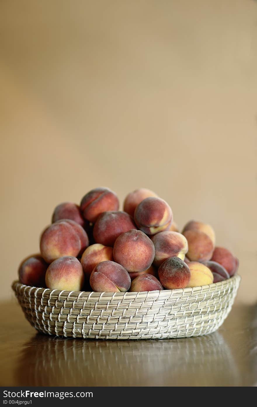 Basket of peaches