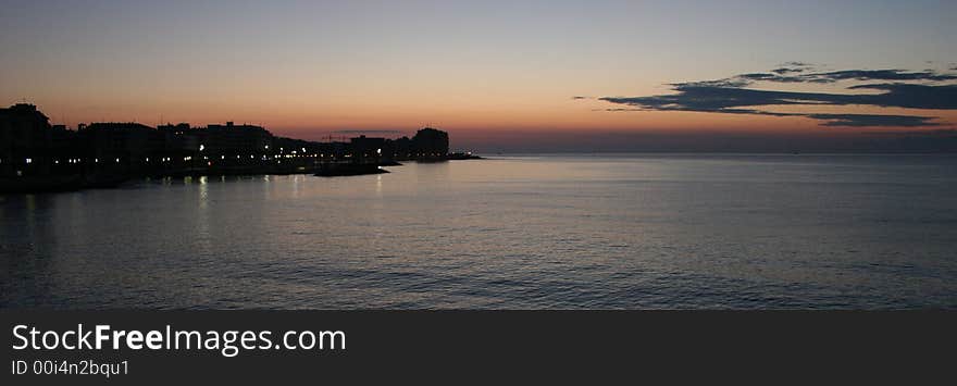 Dawn over the Mediterranean sea taken in Spain at Torrevieja. Dawn over the Mediterranean sea taken in Spain at Torrevieja.