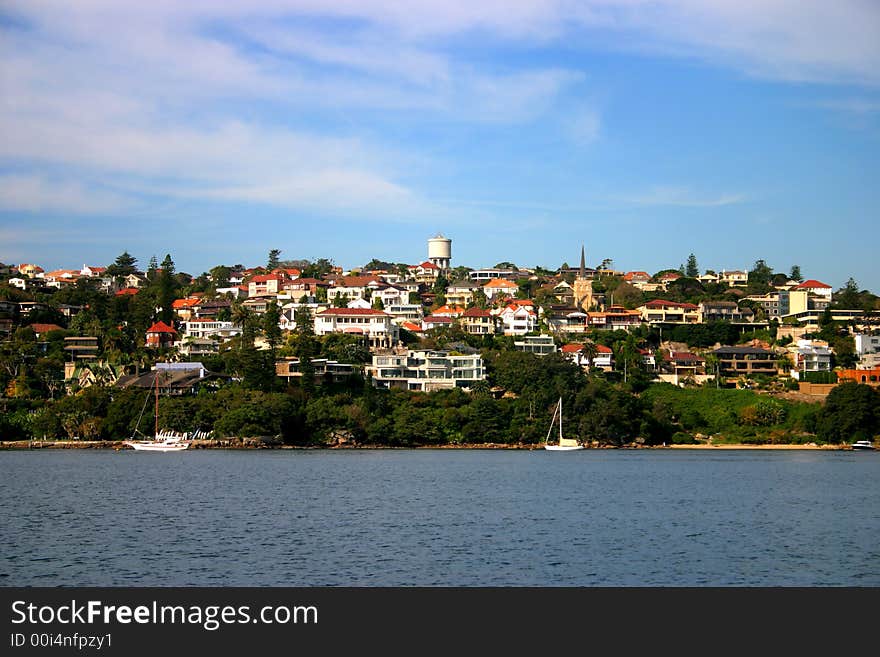 Stock photo of a seaside residential at Rose Bay, Sydney. Stock photo of a seaside residential at Rose Bay, Sydney