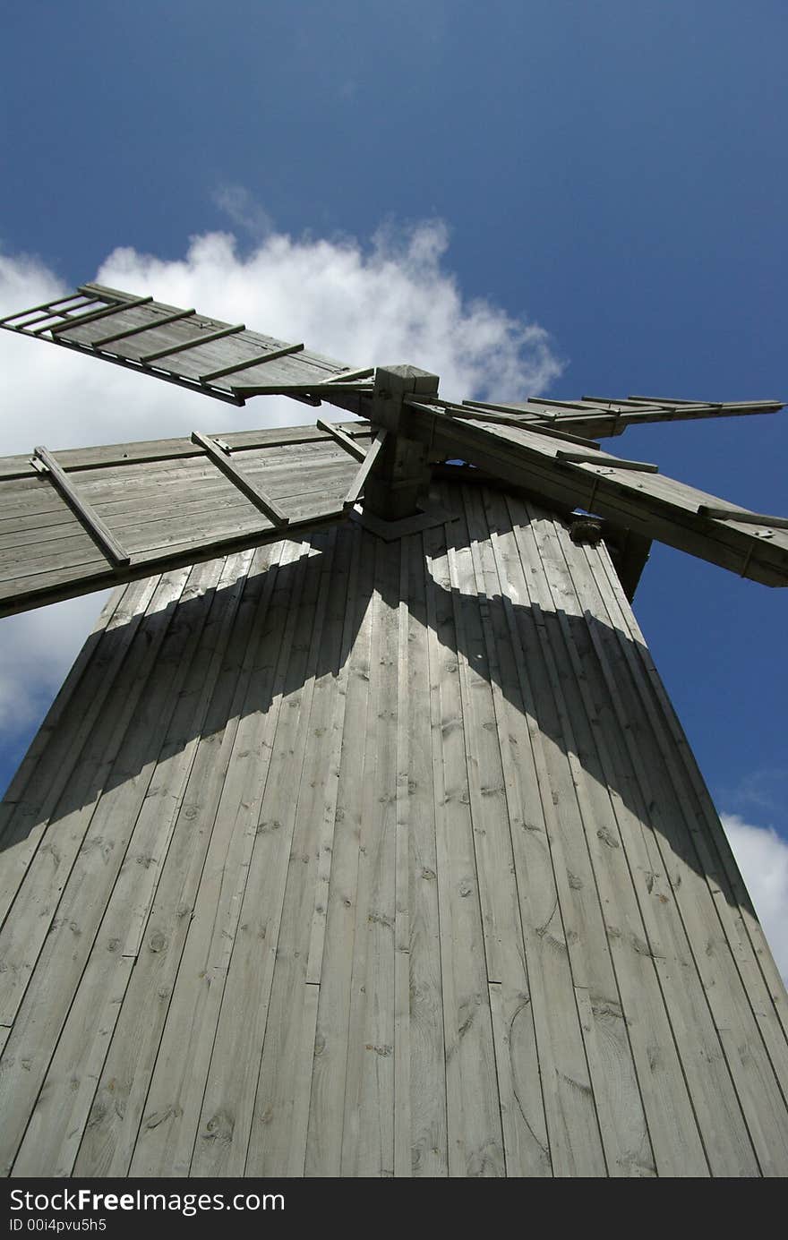 Historic wooden windmill