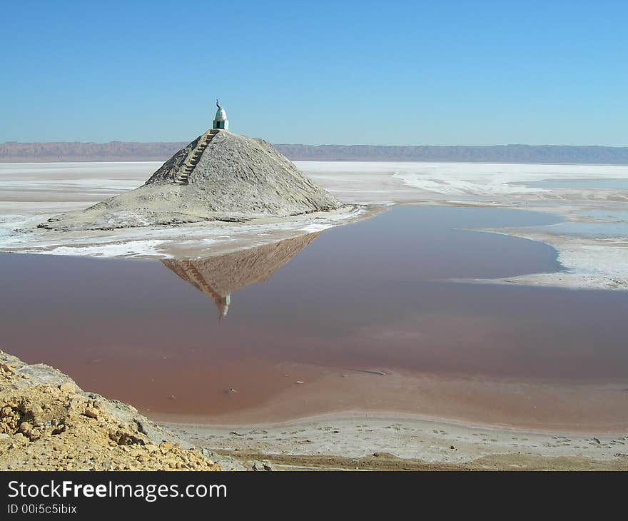 Salt lake in tunisia africa