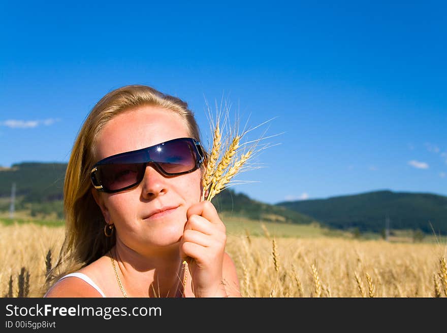 Happy woman for good harvest 2